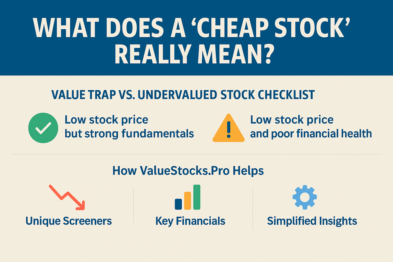 Illustration: cheap stock versus value trap